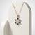 925 Sterling Silver Rose Gold Black & White CZ Hexagram Star of David Pendant Necklace  Set for Women
