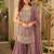 Purple Color  Sequence Embroidery Work Silk Blend Salwar Suit 