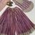Purple Color  Sequence Embroidery Work Silk Blend Salwar Suit 