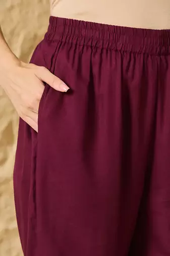 Women Ethnic Motifs Embroidered Angrakha Kurta with Palazzos & With Dupatta