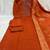 Orange viscose mango silk kurti pant set with jacquard dupatta