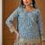 Grey Color Sequence Embroidery Work Silk Blend Salwar Suit