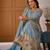 Grey Color Sequence Embroidery Work Silk Blend Salwar Suit