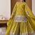 Yellow Color Sequence Embroidery Work Silk Blend Salwar Suit