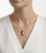 925 Sterling Silver Rose Gold CZ Diamond Butterfly Pendant Necklace Set for Women