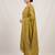 Embroidered mustard mango silk kurti, plazo & dupatta set