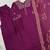 Embroidered purple mango silk kurti, plazo & dupatta set