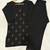 Designer embroidered black rayon co-ord set for women