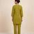 Designer embroidered green rayon co-ord set for women