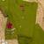  cotton designer green anarkali kurti set with embroidery dupatta