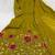  cotton designer mustard anarkali kurti set with embroidery dupatta