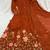  cotton designer orange anarkali kurti set with embroidery dupatta