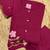  cotton designer rani anarkali kurti set with embroidery dupatta