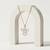 925 Sterling Silver Rose Gold CZ Angel Pendant Necklace  Set for Women