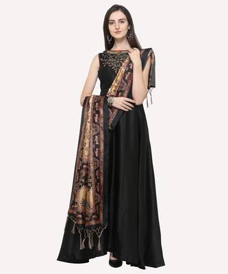 Digital print assam silk dupatta for women and girls to wear on gown chaniya choli kurti etc 2