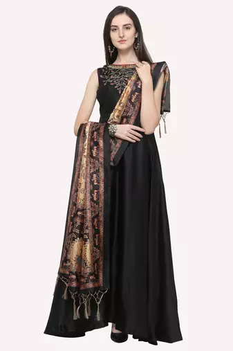 Digital print assam silk dupatta for women and girls to wear on gown chaniya choli kurti etc
