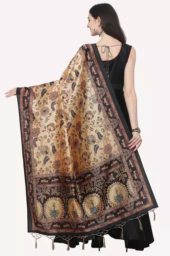 Digital print assam silk dupatta for women and girls to wear on gown chaniya choli kurti etc