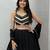 NAVRATRI BLACK COTTON GAMTHI & MIRROR LACE WORK LEHENGA SET