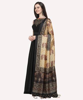 Digital print assam silk dupatta for women and girls to wear on gown chaniya choli kurti etc 1