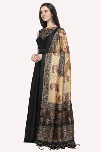 Digital print assam silk dupatta for women and girls to wear on gown chaniya choli kurti etc