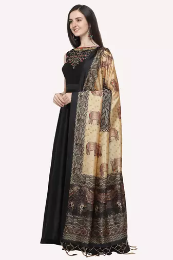 Digital print assam silk dupatta for women and girls to wear on gown chaniya choli kurti etc