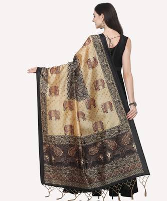 Digital print assam silk dupatta for women and girls to wear on gown chaniya choli kurti etc 3