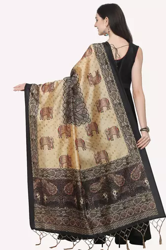 Digital print assam silk dupatta for women and girls to wear on gown chaniya choli kurti etc