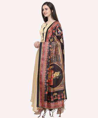 Digital print assam silk dupatta for women and girls to wear on gown chaniya choli kurti etc 1