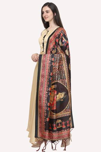 Digital print assam silk dupatta for women and girls to wear on gown chaniya choli kurti etc