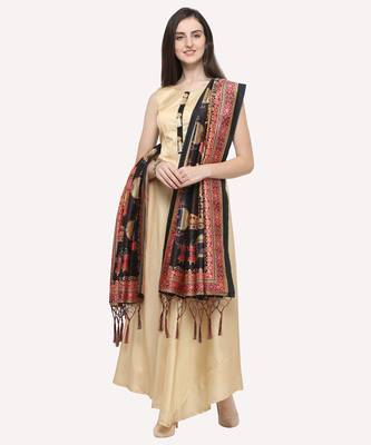 Digital print assam silk dupatta for women and girls to wear on gown chaniya choli kurti etc 2