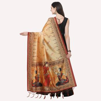 Digital print assam silk dupatta for women and girls to wear on gown chaniya choli kurti etc 3