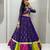 NAVRATRI BLUE FAUX GEORGETTE EMBROIDERED LEHENGA SET
