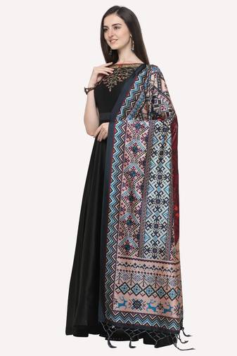 Digital print assam silk dupatta for women and girls to wear on gown chaniya choli kurti etc