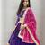 NAVRATRI BLUE FAUX GEORGETTE EMBROIDERED LEHENGA SET
