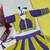 NAVRATRI WEAR YELLOW-PURPLE COLOR SOLID FLARED FREE SIZE STITCH LEHENGA SET FULL STITCHED