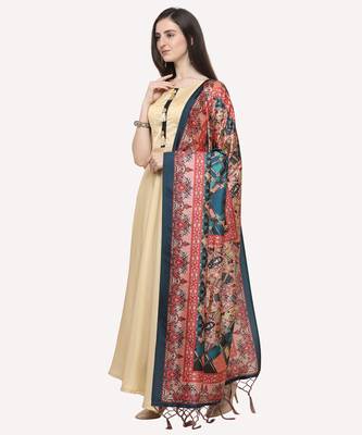 Digital print assam silk dupatta for women and girls to wear on gown chaniya choli kurti etc 1