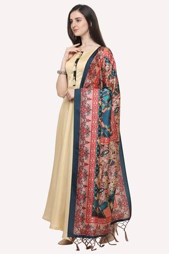 Digital print assam silk dupatta for women and girls to wear on gown chaniya choli kurti etc