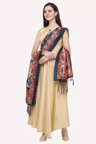 Digital print assam silk dupatta for women and girls to wear on gown chaniya choli kurti etc