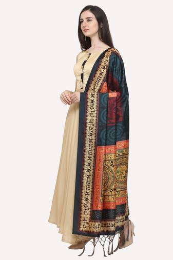 Digital print assam silk dupatta for women and girls to wear on gown chaniya choli kurti etc