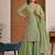 Light Green Sequence Embroidery Work Silk Blend Salwar Suit
