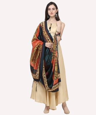 Digital print assam silk dupatta for women and girls to wear on gown chaniya choli kurti etc 2