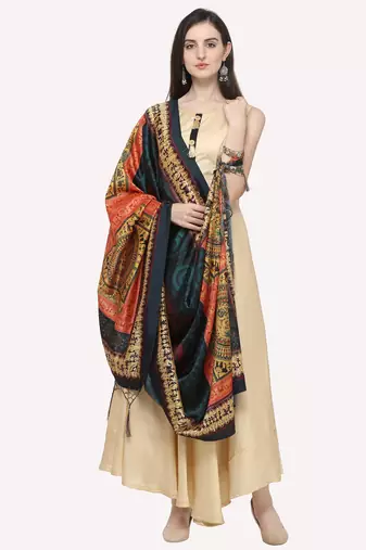 Digital print assam silk dupatta for women and girls to wear on gown chaniya choli kurti etc