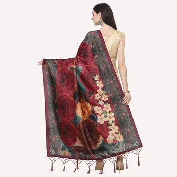 Digital print assam silk dupatta for women and girls to wear on gown chaniya choli kurti etc 3