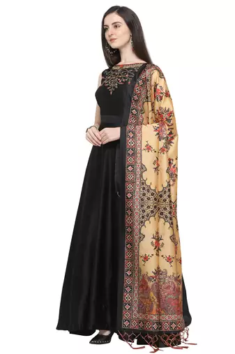 Digital print assam silk dupatta for women and girls to wear on gown chaniya choli kurti etc