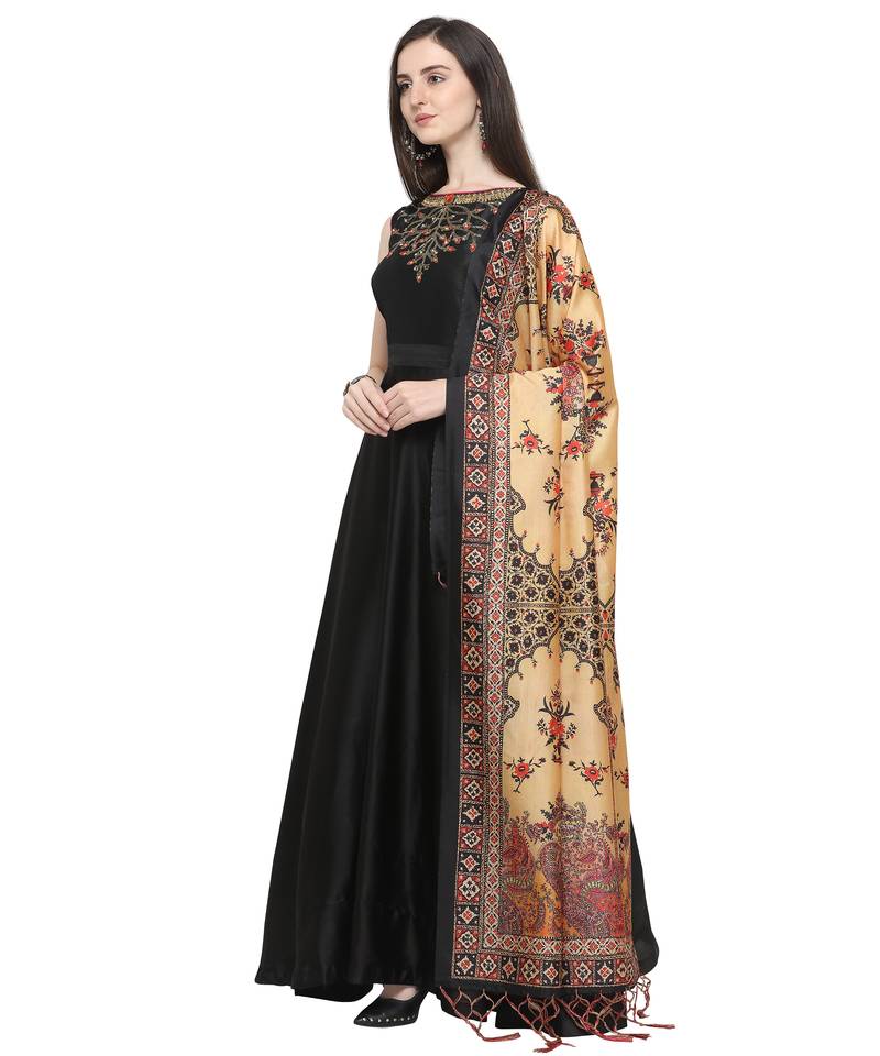 Digital print assam silk dupatta for women and girls to wear on gown chaniya choli kurti etc