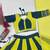 NAVRATRI YELLOW-TEAL BLUE SOLID FLARED LEHENGA SET