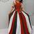 NAVRATRI BLACK-WHITE-RED COTTON SOLID PRINTED FLARED LEHENGA SET