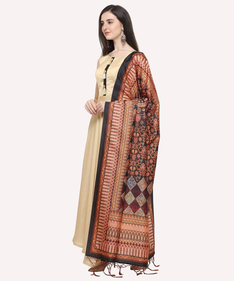 Digital print assam silk dupatta for women and girls to wear on gown chaniya choli kurti etc