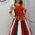 NAVRATRI BLACK-WHITE-RED COTTON SOLID PRINTED FLARED LEHENGA SET