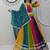 NAVRATRI WEAR MULTI COLOR GEORGETTE PRINTED FLARED FREE SIZE GOTA WORK STITCH  BLOUSE DUPATTA FULL STITCHED